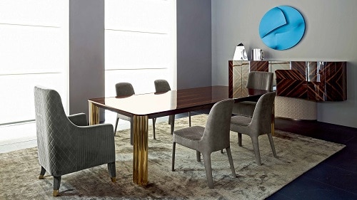 Luxus Esstisch mit Stühlen